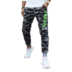 Vyriškos tamsiai pilkos kamufliažinės laisvalaikio kelnės Urban