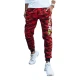 Vyriškos raudonos kamufliažinės laisvalaikio kelnės Superker