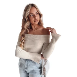 Moteriškas rusvos spalvos megztinis Show