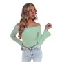 Women's green cardigan Show