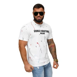 Vyriški baltos spalvos marškiniai Milan