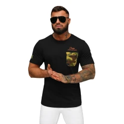 Vyriški juodos spalvos marškinėliai Soldier