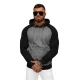 Vyriškas tamsiai pilkas džemperis su gobtuvu Aiden JS/8B157/5