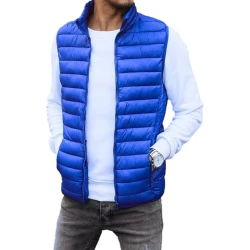 Vyriška mėlyna dygsniuota liemenė Mamor