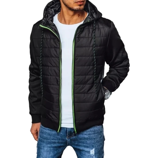 Juodos spalvos vyriška striukė su gobtuvu Bastin TX4394