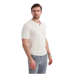 Vyriški baltos spalvos polo marškinėliai Swing