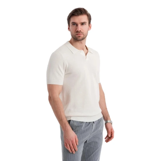 Vyriški baltos spalvos polo marškinėliai Swing Marškinėliai