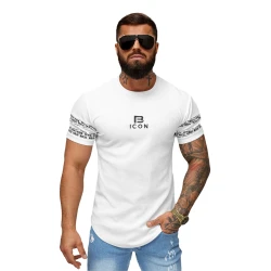 Vyrški balti marškinėliai Bicon