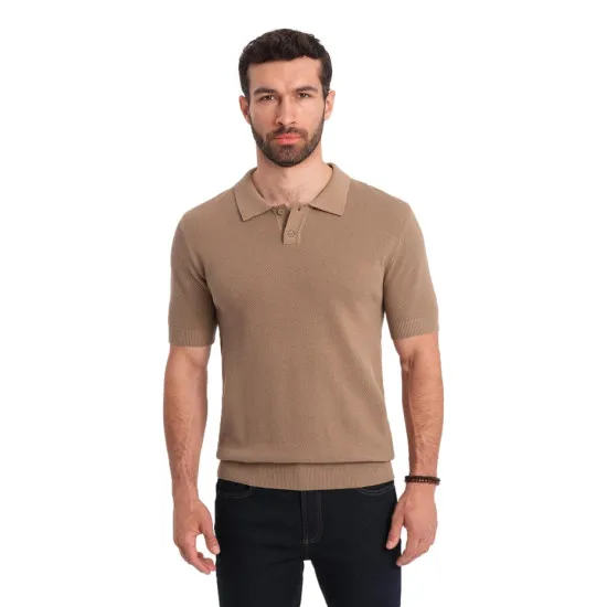 Vyriški rudos spalvos polo marškinėliai Swing V3 OM-POSS-0117