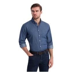 Vyriški tamsiai mėlynos spalvos marškiniai Aiden