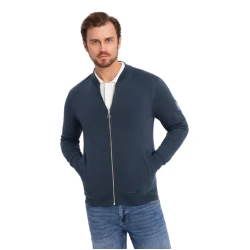 Vyriškas tamsiai mėlynas megztinis Korn