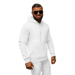 White men's hooded jumper Buvoli