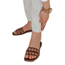 Moteriškos rudos spalvos šlepetės Stelsan