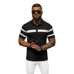 Vyriški polo juodi marškinėliai Orland