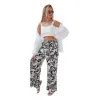 Moteriškos juodos kelnės Flower UY2658