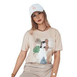 Moteriški rusvos spalvos marškinėliai Breivi