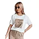 Women's white T-shirt Nivi RY2603