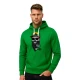Vyriškas žalias džemperis su gobtuvu Kaukolė PK4011