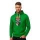 Vyriškas žalias džemperis su gobtuvu Kaukolė PK4011