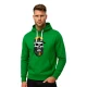 Vyriškas žalias džemperis su gobtuvu Kaukolė kepurė-vytis
