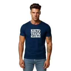 Vyriški tamsiai mėlyni marškinėliai Kietas tėtis (baltas)