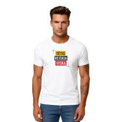 Balti marškinėliai Tėtis reiškia viską