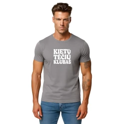Vyriški pilki marškinėliai Kietas tėtis (baltas)