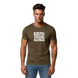 Vyriški chaki marškinėliai Kietas tėtis (baltas)