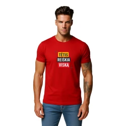 Raudoni marškinėliai Tėtis reiškia viską