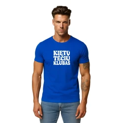 Vyriški mėlyni marškinėliai Kietas tėtis (baltas)