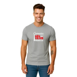 Šviesiai pilki marškinėliai Geriausias tėtis pasaulyje (baltas)