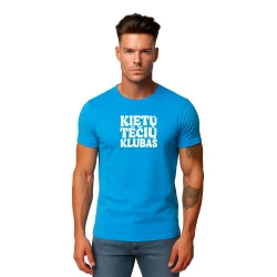 Vyriški šviesiai mėlyni marškinėliai Kietas tėtis (baltas)