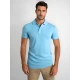Vyriški šviesiai mėlyni polo marškinėliai Casual JS/8T80
