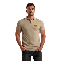 Vyriški rudi polo marškinėliai Širdis