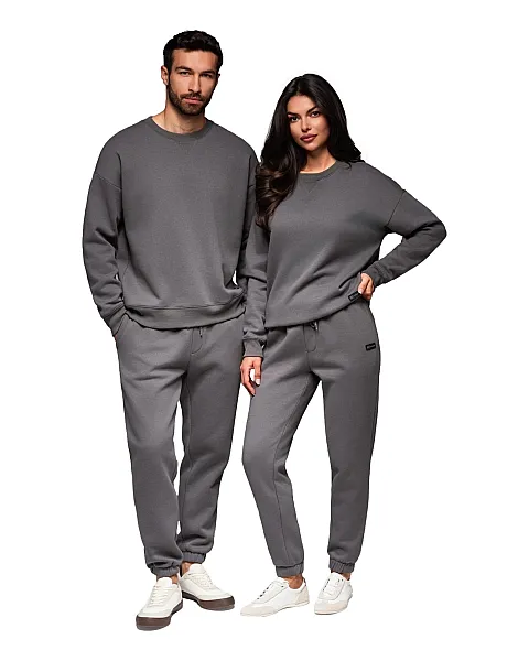 Unisex laisvalaikio kostiumas pilkos spalvos Couple