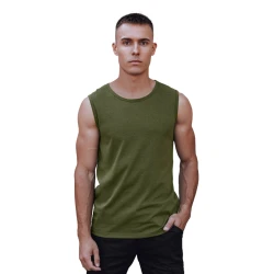 Vyriški chaki spalvos marškinėliai Lock