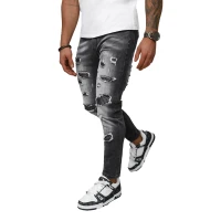 Vyriški juodi džinsai Monte