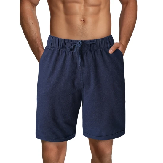 Vyriški tamsiai mėlynos spalvos šortai Akel Šortai | Bridžai