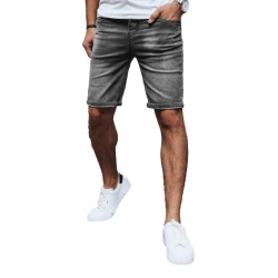 Vyriški tamsiai pilkos spalvos džinsiniai šortai Gun