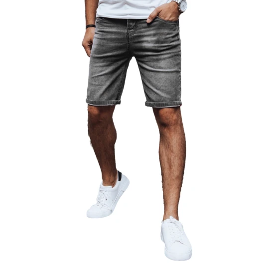 Vyriški tamsiai pilkos spalvos džinsiniai šortai Gun SX2398