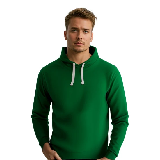 Tamsiai žalios spalvos vyriškas džemperis su gobtuvu Buvoli JS/2009