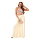 Women's wide yellow trousers Andi 31717