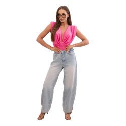 Moteriška palaidinė rožinės spalvos su gilia iškirpte Ana