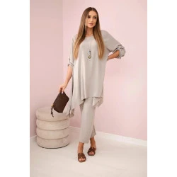 Moteriškas tamsiai rusvos spalvos komplektas Elis