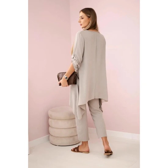 Moteriškas tamsiai rusvos spalvos komplektas Elis 31209