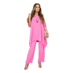 Moteriškas rožinės spalvos komplektas Elis