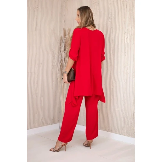 Moteriškas raudonos spalvos komplektas Elis 30213