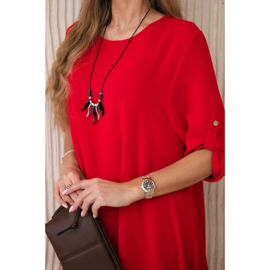 Moteriškas raudonos spalvos komplektas Elis 30213