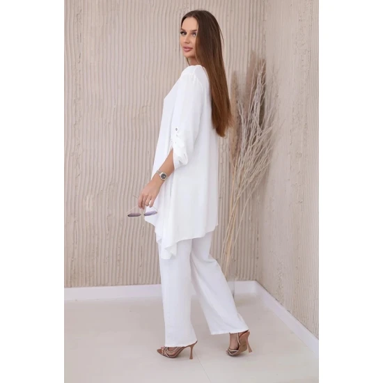 Moteriškas baltos spalvos komplektas Elis 28087