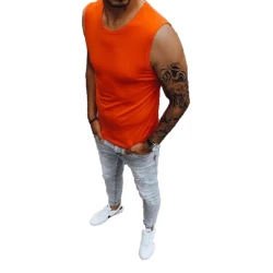 Vyriški ryškiai oranžinės spalvos marškinėliai Lock